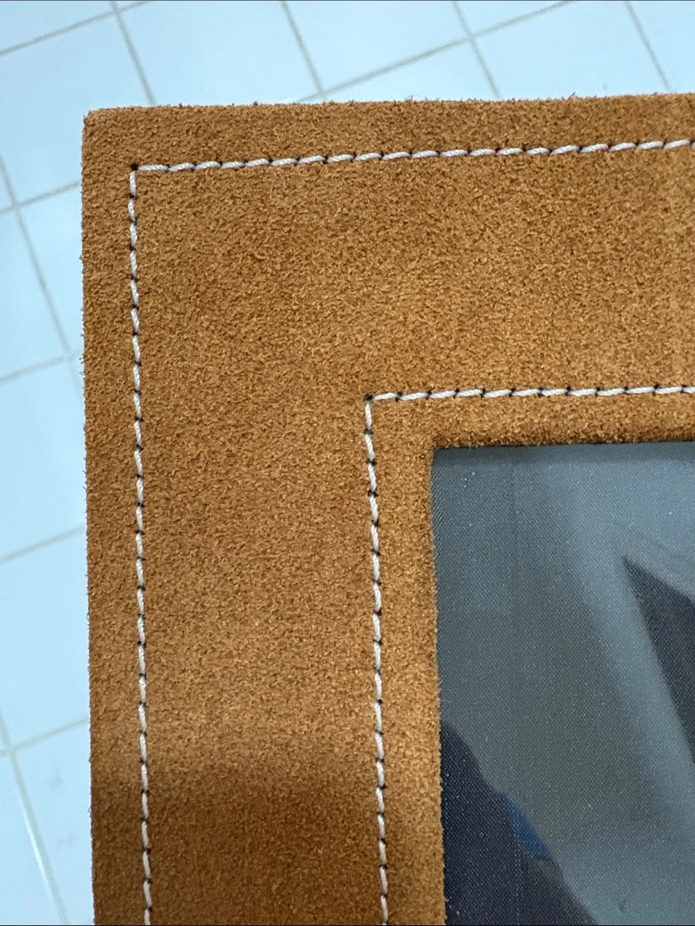 Two-tone Suede Leather photo frame 5x7